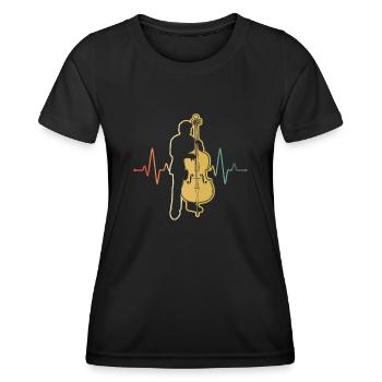 Double bass Double bass player Double bass player - Women's Functional T-Shirt - black - Front - AI Model Female 172 light (172cm)