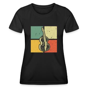 Double bass Double bass player Double bass player - Women's Functional T-Shirt - black - Front - AI Model Female 172 light (172cm)