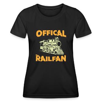 Railway Ladder, Railway Railfan - Women's Functional T-Shirt - black - Front - AI Model Female 172 light (172cm)
