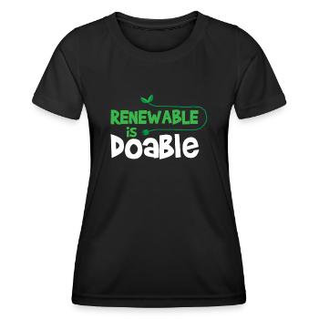 Erneuerbare Energie - Frauen Funktions-T-Shirt - Schwarz - Vorne - AI Model Female 172 light (172cm)