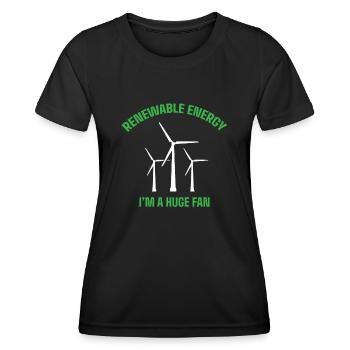 Erneuerbare Energie - Frauen Funktions-T-Shirt - Schwarz - Vorne - AI Model Female 172 light (172cm)
