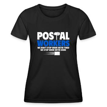 Postarbeiter, Post Mann - Frauen Funktions-T-Shirt - Schwarz - Vorne - AI Model Female 172 light (172cm)