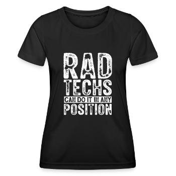 RAD technology, radiologist - Women's Functional T-Shirt - black - Front - AI Model Female 172 light (172cm)