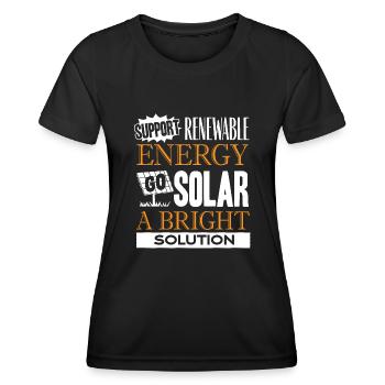 Solar Energy, Renewable Energy - Women's Functional T-Shirt - black - Front - AI Model Female 172 light (172cm)