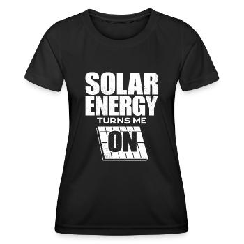 Solar Energy, Renewable Energy - Women's Functional T-Shirt - black - Front - AI Model Female 172 light (172cm)