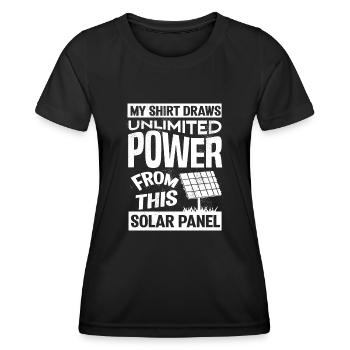 Solar Energy, Renewable Energy - Women's Functional T-Shirt - black - Front - AI Model Female 172 light (172cm)