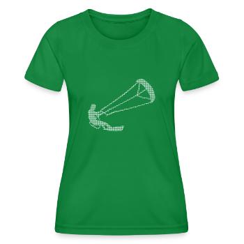 kite surfen - Frauen Funktions-T-Shirt - Kelly Green - Vorne - AI Model Female 172 dark (172cm)