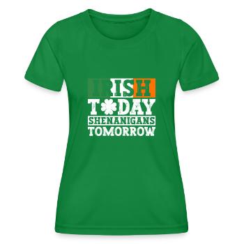 Irland Irisch Lustig Spruch St Patricks Day - Frauen Funktions-T-Shirt - Kelly Green - Vorne - AI Model Female 172 dark (172cm)