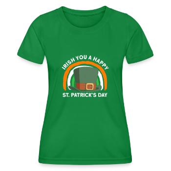 Irland Irisch Lustig Spruch St Patricks Day - Frauen Funktions-T-Shirt - Kelly Green - Vorne - AI Model Female 172 dark (172cm)