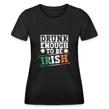 Irlande Irlandais drôle de dicton de la Saint-Patrick - T-shirt sport Femme - noir - Devant - AI Model Female 172 light (172cm)