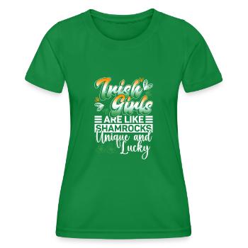 Irland Irisch Lustig Spruch St Patricks Day - Frauen Funktions-T-Shirt - Kelly Green - Vorne - AI Model Female 172 dark (172cm)