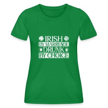 Irland Irisch Lustig Spruch St Patricks Day - Frauen Funktions-T-Shirt - Kelly Green - Vorne - AI Model Female 172 dark (172cm)