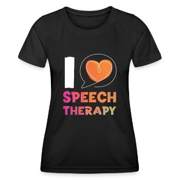 Speech Therapist Therapy Assistant - Frauen Funktions-T-Shirt - Schwarz - Vorne - AI Model Female 172 light (172cm)
