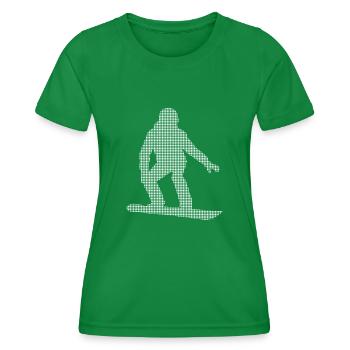 Planche à neige - T-shirt sport Femme - vert - Devant - AI Model Female 172 dark (172cm)