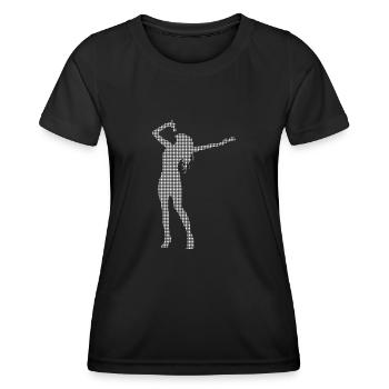 Singen - Frauen Funktions-T-Shirt - Schwarz - Vorne - AI Model Female 172 light (172cm)