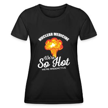 NUC Med Squad, Médecine nucléaire - T-shirt sport Femme - noir - Devant - AI Model Female 172 light (172cm)