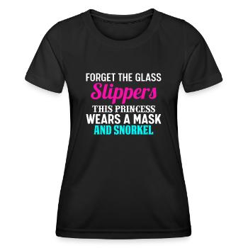 Schnorcheln, Schnorcheln, Tauchen, Unterwasser - Frauen Funktions-T-Shirt - Schwarz - Vorne - AI Model Female 172 light (172cm)