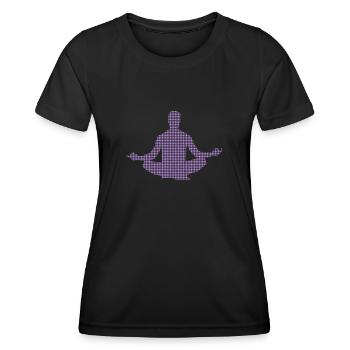 Méditation - T-shirt sport Femme - noir - Devant - AI Model Female 172 light (172cm)
