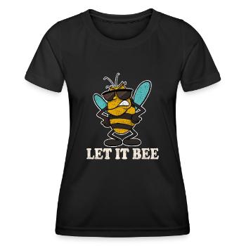 Let It Bee Bienen Imker - Frauen Funktions-T-Shirt - Schwarz - Vorne - AI Model Female 172 light (172cm)