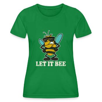 Let It Bee Bienen Imker - Frauen Funktions-T-Shirt - Kelly Green - Vorne - AI Model Female 172 dark (172cm)