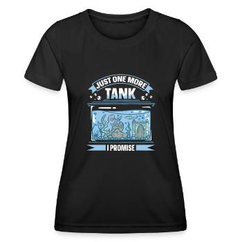 Juste un réservoir de plus je promets aquatique amusant - T-shirt sport Femme - noir - Devant - AI Model Female 172 light (172cm)