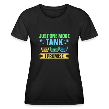 Juste un réservoir de plus je promets aquatique amusant - T-shirt sport Femme - noir - Devant - AI Model Female 172 light (172cm)