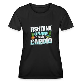 Changement d’eau et cadeau aquatique de détente - T-shirt sport Femme - noir - Devant - AI Model Female 172 light (172cm)