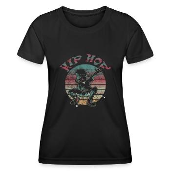 Beat Hip Hop bboy - Frauen Funktions-T-Shirt - Schwarz - Vorne - AI Model Female 172 light (172cm)