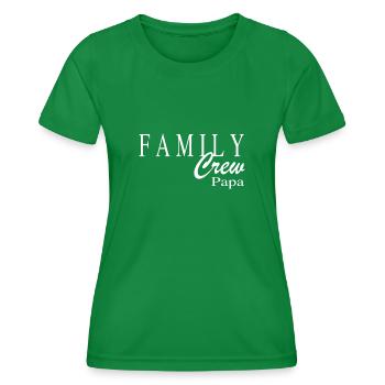 Équipage familial papa - T-shirt sport Femme - vert - Devant - AI Model Female 172 dark (172cm)