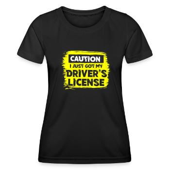 Neuer Führerschein - Frauen Funktions-T-Shirt - Schwarz - Vorne - AI Model Female 172 light (172cm)