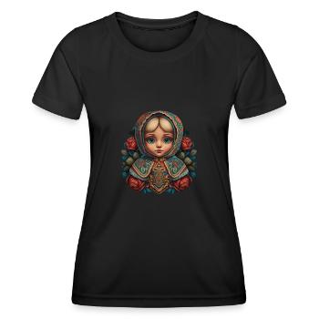 Matroschka - Frauen Funktions-T-Shirt - Schwarz - Vorne - AI Model Female 172 light (172cm)