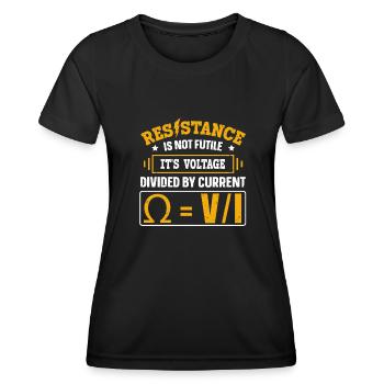 Nous vous allumons toujours électricien - T-shirt sport Femme - noir - Devant - AI Model Female 172 light (172cm)
