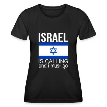 Israël - T-shirt sport Femme - noir - Devant - AI Model Female 172 light (172cm)