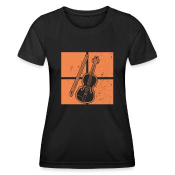 Violin Violinist Violinist - Women's Functional T-Shirt - black - Front - AI Model Female 172 light (172cm)