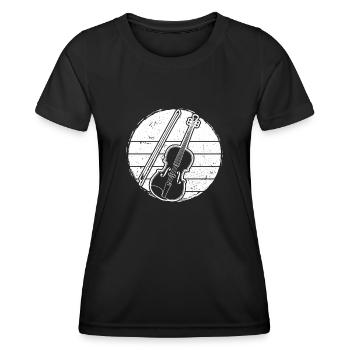 Violin Violinist Violinist - Women's Functional T-Shirt - black - Front - AI Model Female 172 light (172cm)