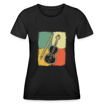 Violin Violinist Violinist - Women's Functional T-Shirt - black - Front - AI Model Female 172 light (172cm)