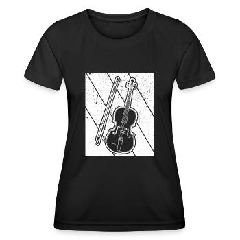 Violin Violinist Violinist - Women's Functional T-Shirt - black - Front - AI Model Female 172 light (172cm)