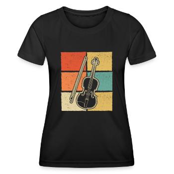 Violin Violinist Violinist - Women's Functional T-Shirt - black - Front - AI Model Female 172 light (172cm)