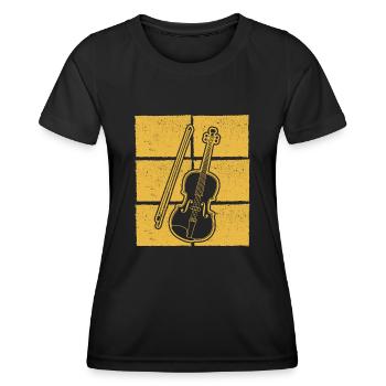 Violin Violinist Violinist - Women's Functional T-Shirt - black - Front - AI Model Female 172 light (172cm)