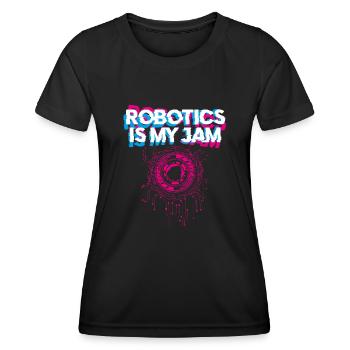 Robot Robotics Engineer Robotics - Women's Functional T-Shirt - black - Front - AI Model Female 172 light (172cm)