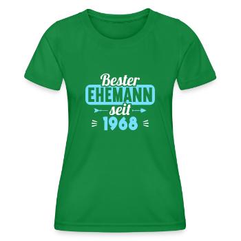 55. Hochzeitstag Bester Ehemann seit 1968 - Frauen Funktions-T-Shirt - Kelly Green - Vorne - AI Model Female 172 dark (172cm)