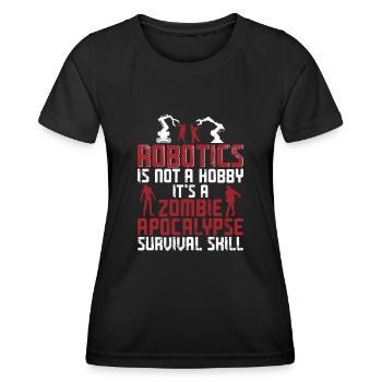 Robot Robotics Engineer Robotics - Women's Functional T-Shirt - black - Front - AI Model Female 172 light (172cm)