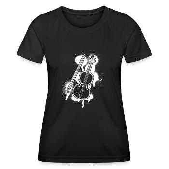 Violin Violinist Violinist - Women's Functional T-Shirt - black - Front - AI Model Female 172 light (172cm)