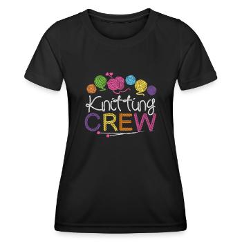 Tricot Tricot Tricot Équipe de tricot - T-shirt sport Femme - noir - Devant - AI Model Female 172 light (172cm)