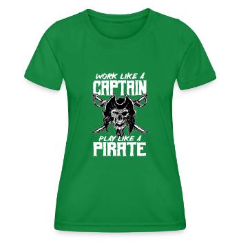 Pirate tête de pirate Pirate Dicton - T-shirt sport Femme - vert - Devant - AI Model Female 172 dark (172cm)