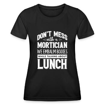 Corpse Keepers, Undertakers, Funeral Homes - Women's Functional T-Shirt - black - Front - AI Model Female 172 light (172cm)