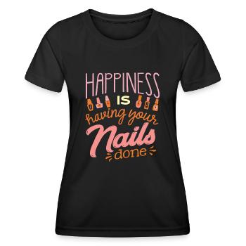 Nail technician, Nail service, Nails, Nailstalon - Women's Functional T-Shirt - black - Front - AI Model Female 172 light (172cm)