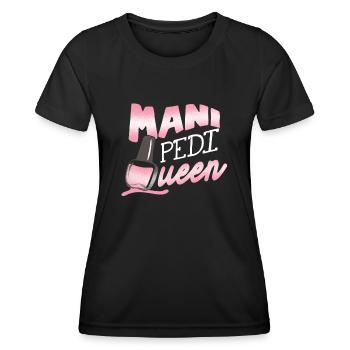 Nail technician, Nail service, Nails, Nailstalon - Women's Functional T-Shirt - black - Front - AI Model Female 172 light (172cm)
