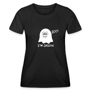Hou! Je suis Jason Halloween - T-shirt sport Femme - noir - Devant - AI Model Female 172 light (172cm)