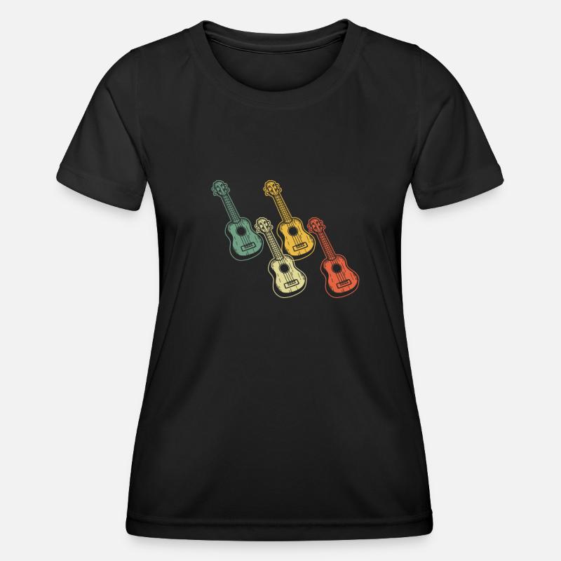 Ukulele Ukulele Player Ukulelist - Women's Functional T-Shirt - black